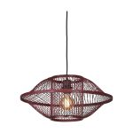 Good&Mojo Pendel Lampe Maui Bambus Burgundy S | Egnet for 1x E27 