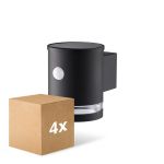 Fordelspakning 4x D'Lite Veggbelysning Solis Solar Svart Up & Down - 830 Varm Hvit | IP54 - Bevegelsessensor