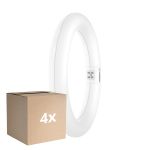 Fordelspakning 4x Osram LED Lysrør T9 Rund (EM/Mains) 11W 1320lm - 840 Kald Hvit | Erstatter 22W