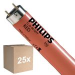 Fordelspakning 25x Philips MASTER TL-D 58W - Rød | 150cm