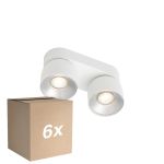 Fordelspakning 6x Nordlux Pitcher Spot Metall Hvit | Egnet for 2x GU10