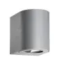 Nordlux Canto 2 Veggbelysning Aluminium Grå Up & Down - 10.6W 500lm - 830 Varm Hvit | IP44