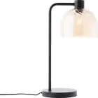 Brilliant Bordlampe Casto Glass Metall Svart Beige | 190mm - Egnet for 1x E27