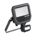 Ledvance LED Flomlys Aluminium Svart 17W 2200lm 100D - 830 Varm Hvit | IP65 - Bevegelses- Og Lyssensor - Symmetrisk