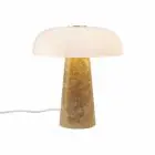 DFTP by Nordlux Bordlampe Glossy Marmor og Glass Beige | 220mm - Egnet for 1x E14