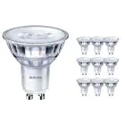 Fordelspakning 10x Philips Corepro LED Spot GU10 PAR16 3W 230lm 36D - 830 varm hvit | dimbar - erstatter 35W