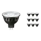 Fordelspakning 10x Philips Master LED Spot GU5.3 MR16 7.5W 485lm 36D - 927 ekstra varm hvit | beste fargegjengivelse - dimbar - erstatter 50W