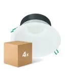 Fordelspakning 4x Philips LED downlight Coreline DN142B Aluminium Hvit 19.2W 2300lm 60D - 830 varm hvit | Utskjæring 200mm - IP20 - Hvit Reflektor