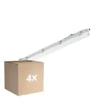 Fordelspakning 4x Philips LED Lyslister Vanntett Ledinaire WT065C 23/42W 2900/4800lm - 840 Kald Hvit | 120cm
