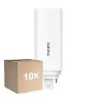 Fordelspakning 10x Philips CorePro PL-T LED Pære HF 6.5W - 840 Kald Hvit | 4-Stift - Erstatter 18W