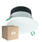 Fordelspakning 4x Philips LED downlight Coreline DN142B Aluminium Hvit 11W 1200lm 60D - 830 varm hvit | Utskjæring 155mm - IP20 - Hvit Reflektor
