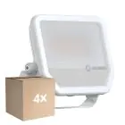 Fordelspakning 4x Ledvance LED Flomlys Aluminium Hvit 41//27W 6000lm 100D - 865 Daglys | IP66 - Symmetrisk
