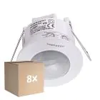Fordelspakning 8x Thorgeon Bevegelsessensor PIR Hvit | IP20 | 6M | Max 800W