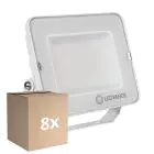 Fordelspakning 8x Ledvance LED flomlys Kompakt Hvit 50W 5000lm 100D - 865 daglys | IP65 - symmetrisk 