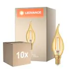 Fordelspakning 10x Ledvance Vintage 1906 LED E14 Mignon gull 2.5W 220lm - 824 ekstra varm hvit | erstatter 22W