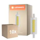 Fordelspakning 10x Ledvance LED Slim Line R7s 78mm 9.5W 1055lm - 827 Ekstra Varm Hvit | Dimbar - Erstatter 75W