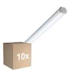 Fordelspakning 10x Philips LED Lyslister Vanntett Ledinaire WT060C 46W 5600lm - 840 Kald Hvit | 150cm - 1x Kabelgjennomføring