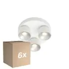 Fordelspakning 6x Nordlux Pitcher Spot Metall Hvit | Egnet for 3x GU10