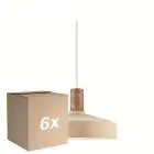 Fordelspakning 6x Nordlux Elvas Marble Pendel Lampe Metall Beige | Egnet for 1x E27