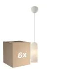 Fordelspakning 6x Nordlux Miella Pendel Lampe Glass Hvit | Egnet for 1x E27