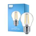 Philips Corepro LED Lustre E27 Ball filament klar 4.3W 470lm - 827 ekstra varm hvit | erstatter 40W