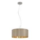 Eglo Pendel Lampe Maserlo Stål Sateng Nikkel | Egnet for 3x E27